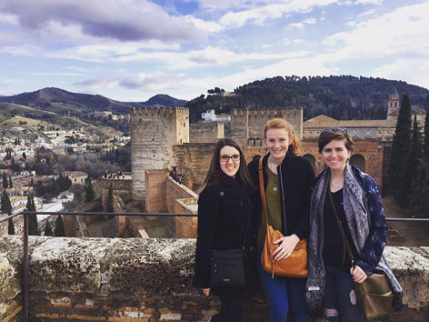 Carroll Students Pose for a Photo in Madrid