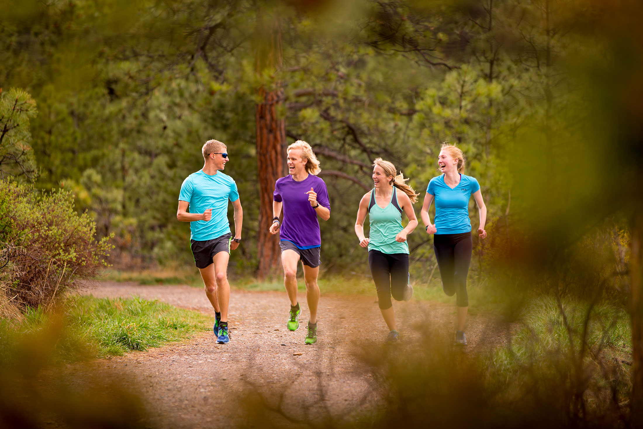 Baird Linke trail running with friends