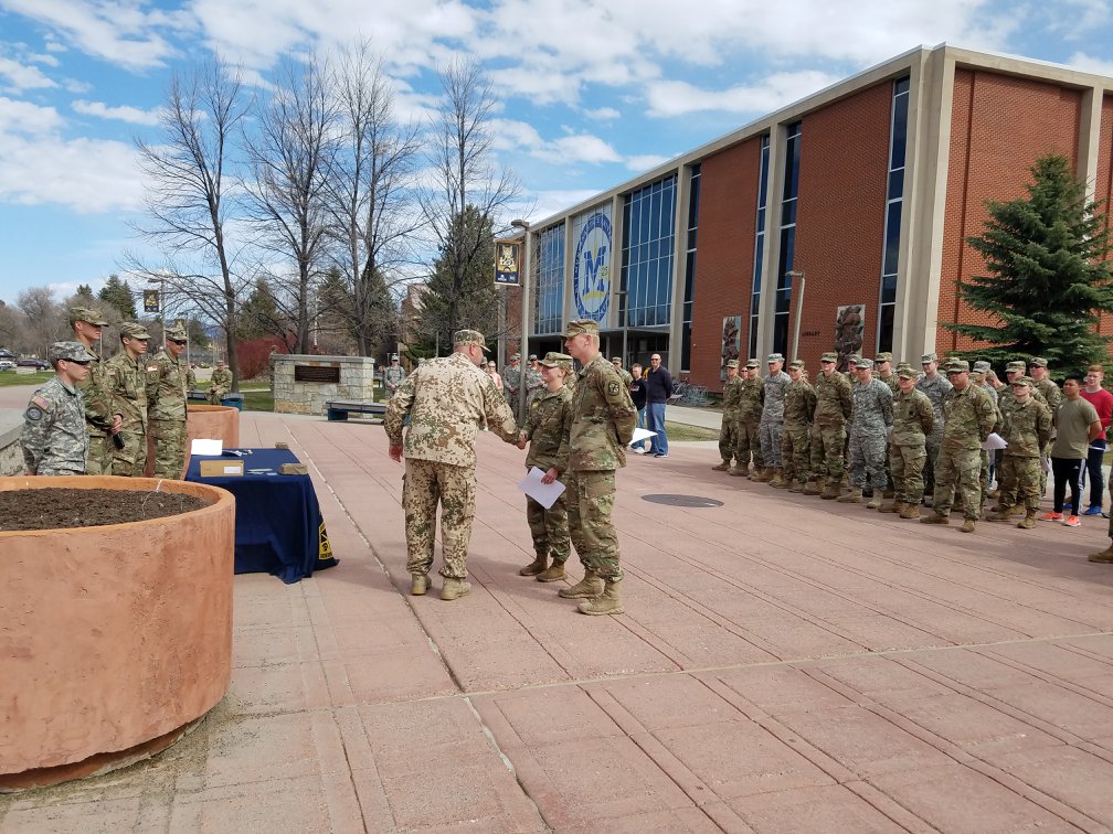 Cadets Attend the ROTC Badge Ceremony