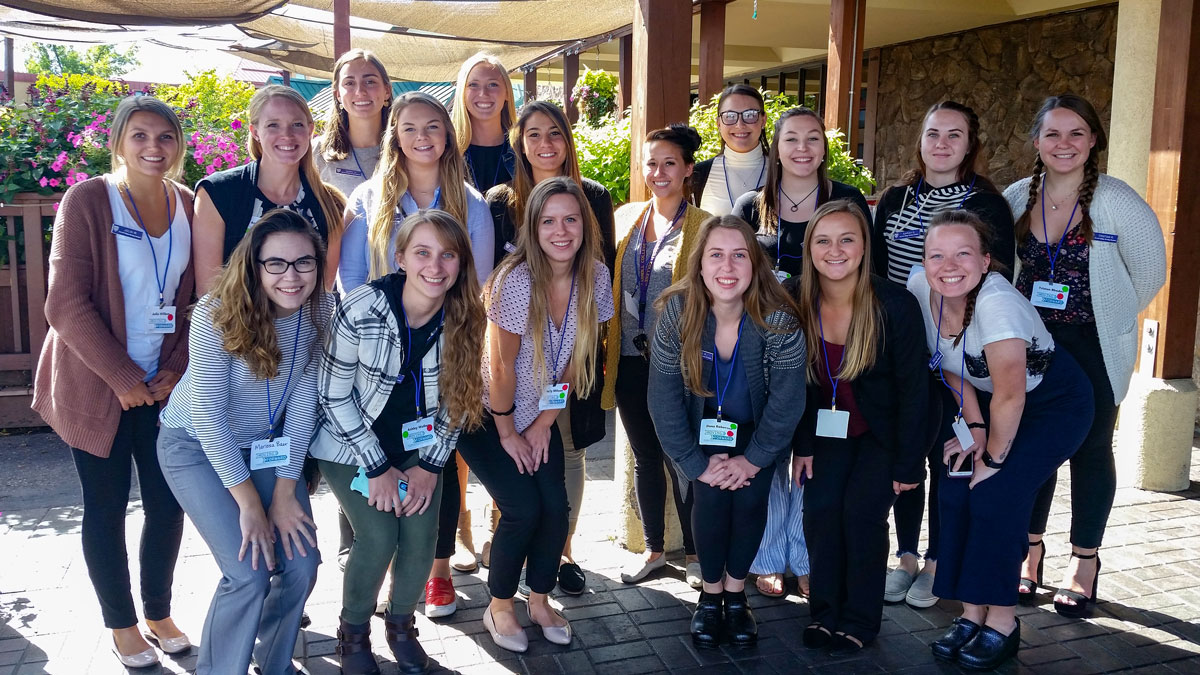 Group shot of Carroll nursing students