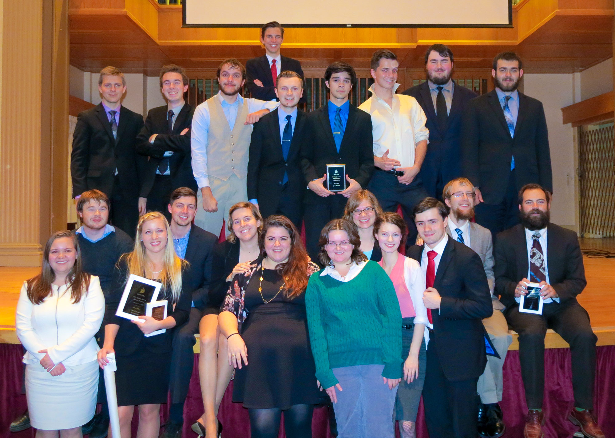 Carroll forensics team pose for a photo