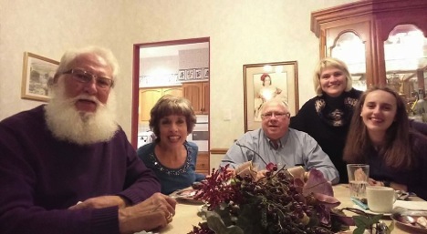 Anna Ivanova with her host family on Thanksgiving