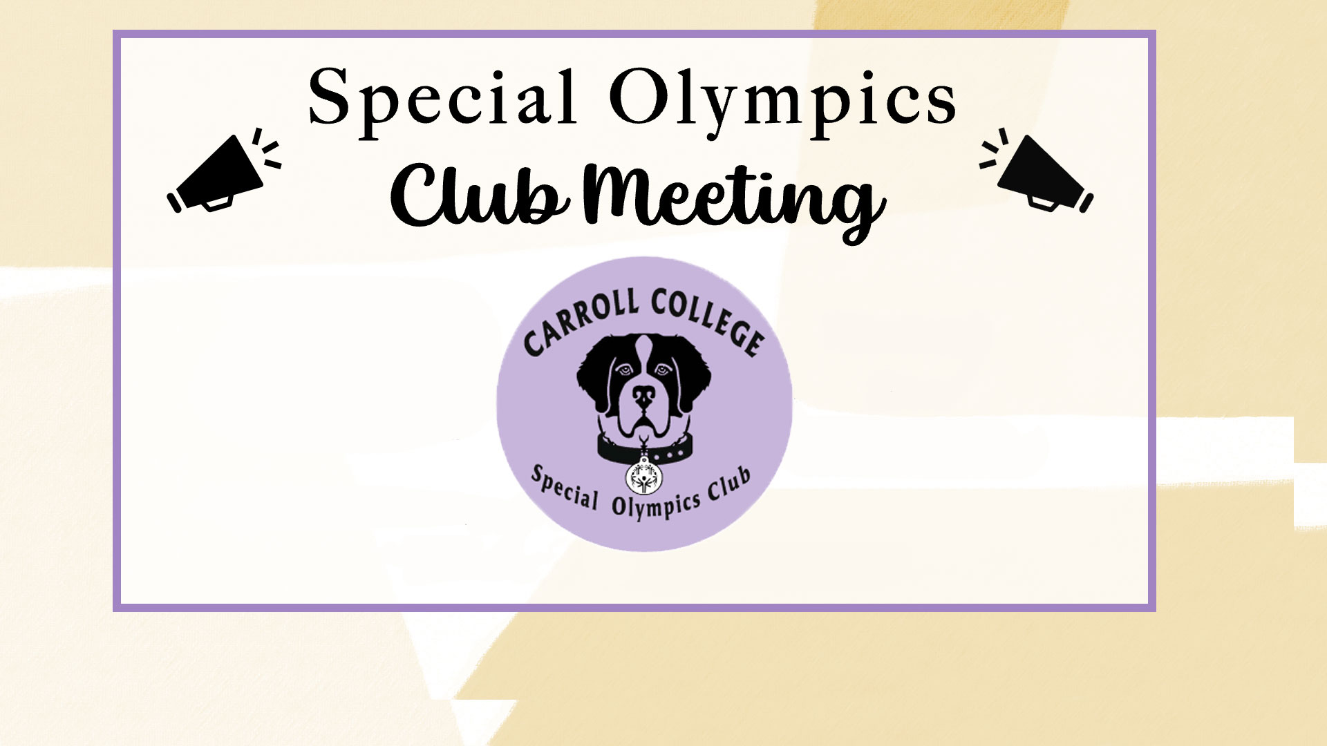 Special Olympics Club Meeting
