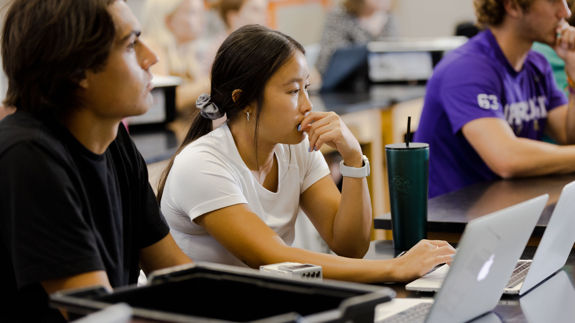 Students in classroom on laptops