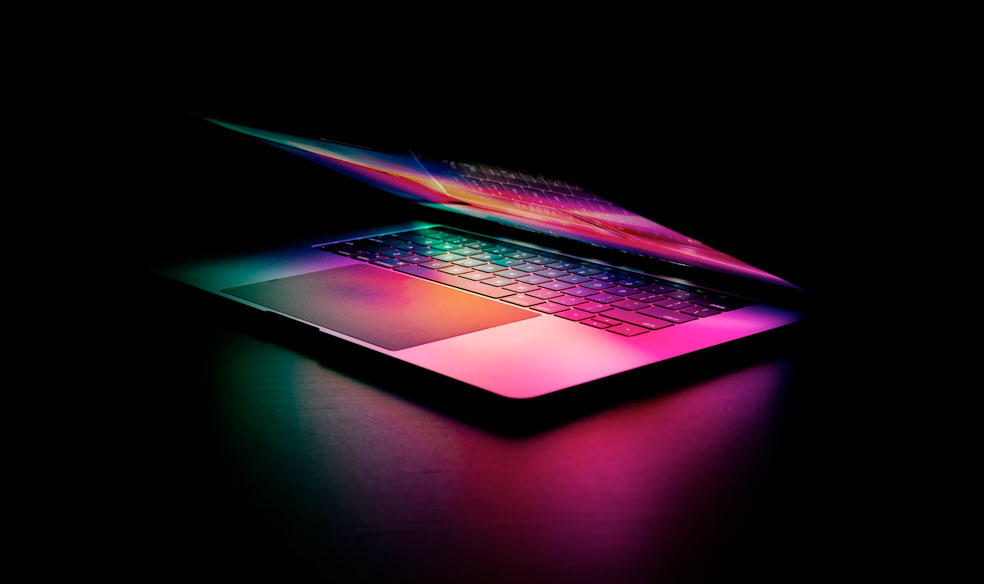 Laptop Glowing