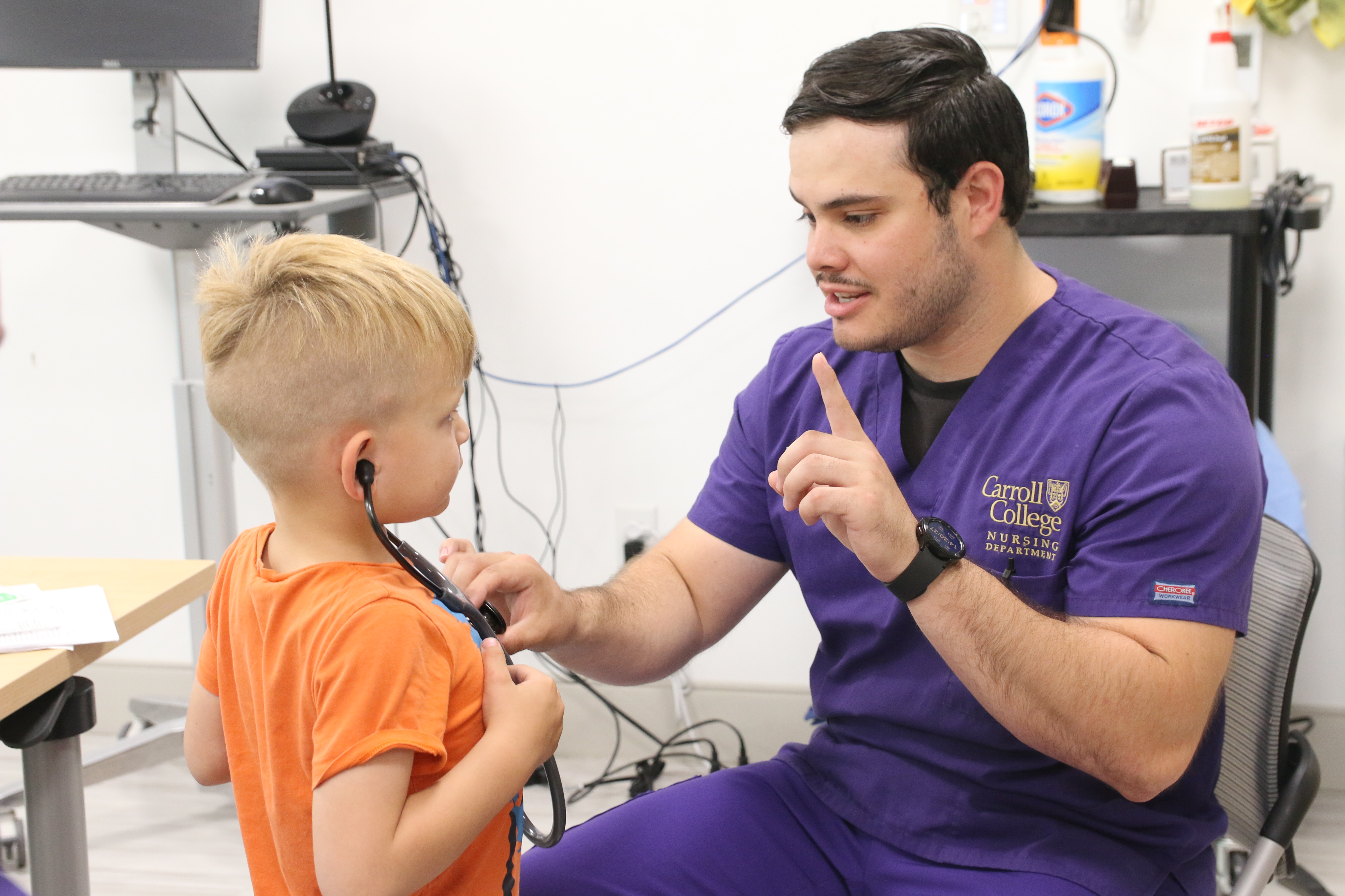 Nurse and boy
