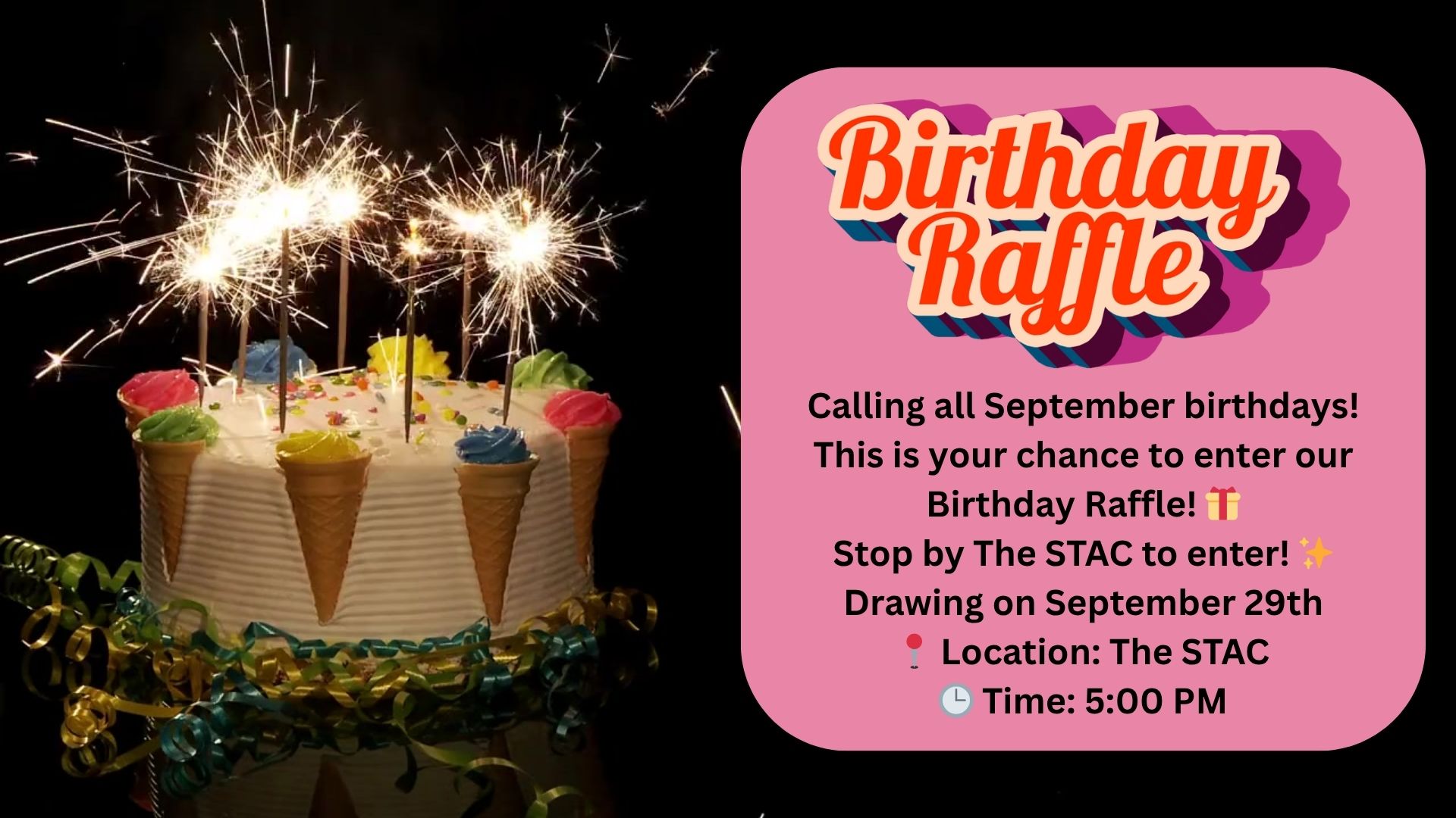 STAC September Birthday Raffle