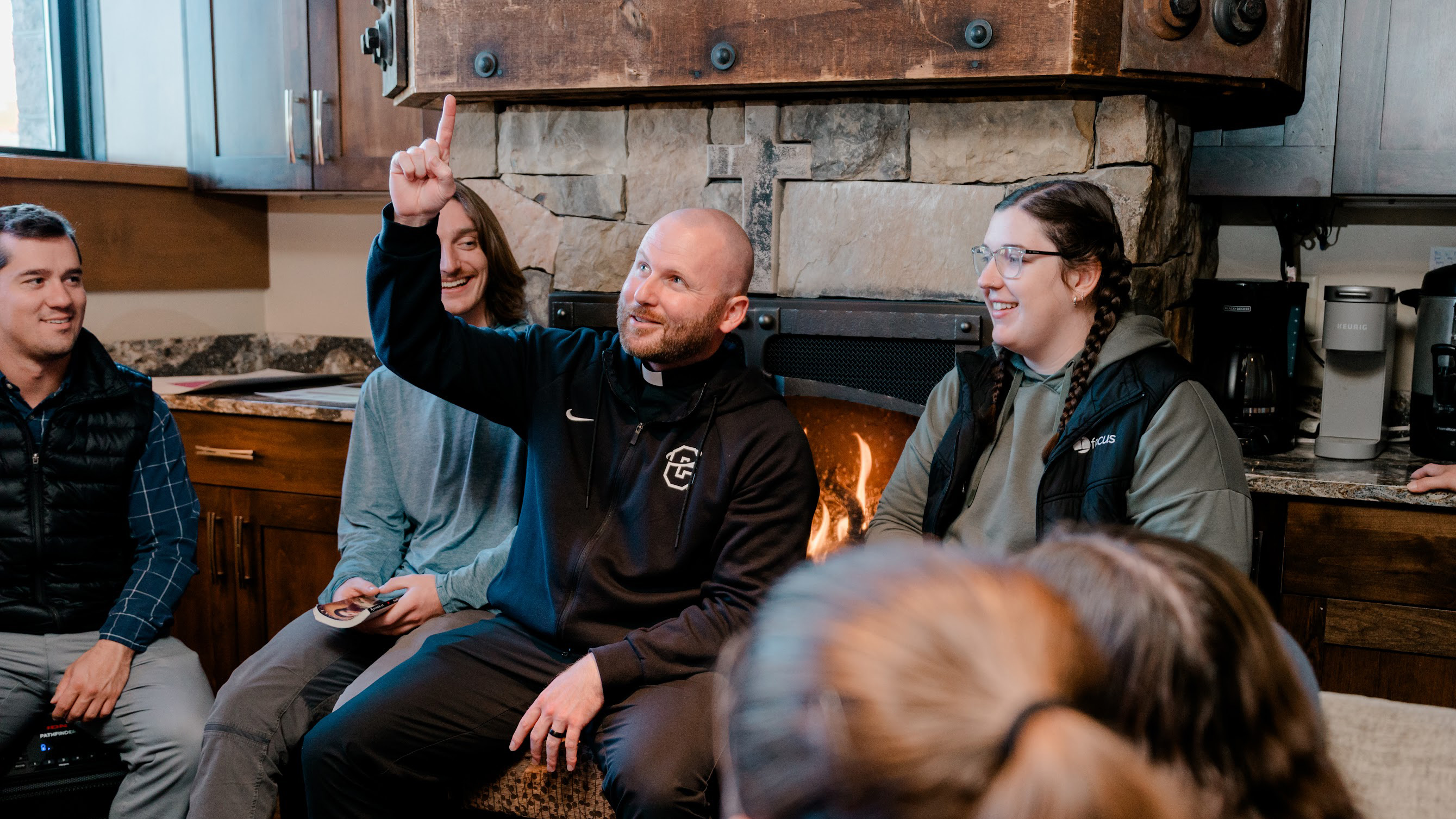 Fr. Tyler with Students