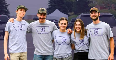 Five Students Smiling