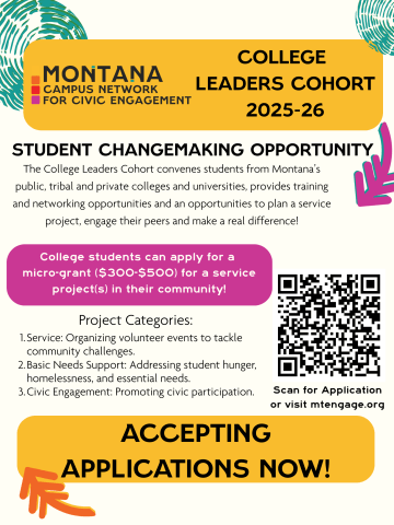 College Leaders Cohort Service Project micro-grant opp