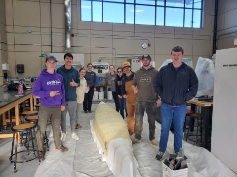 Concrete Canoe Making