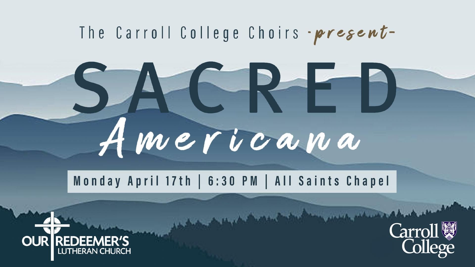 Carroll Choirs: Sacred Americana graphic