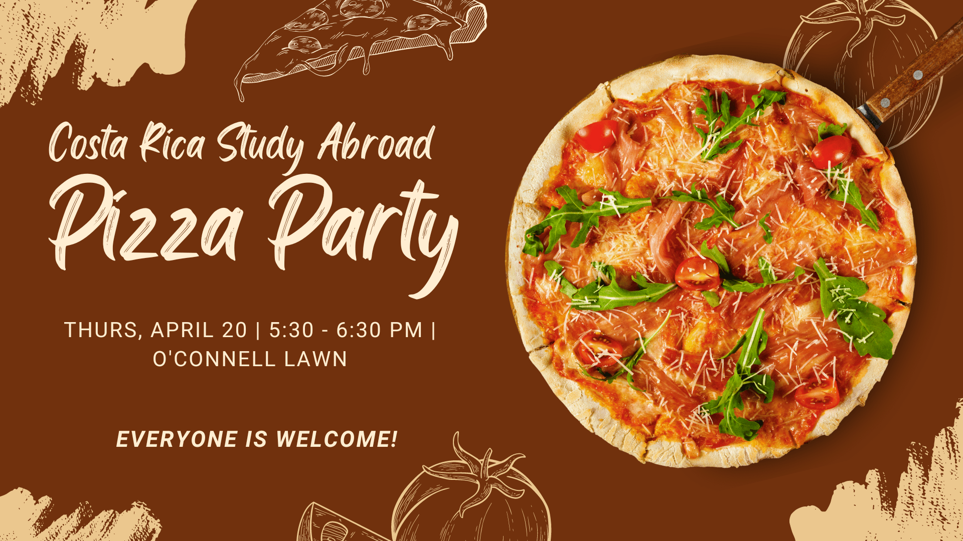 Costa Rice Study Abroad Pizza Party