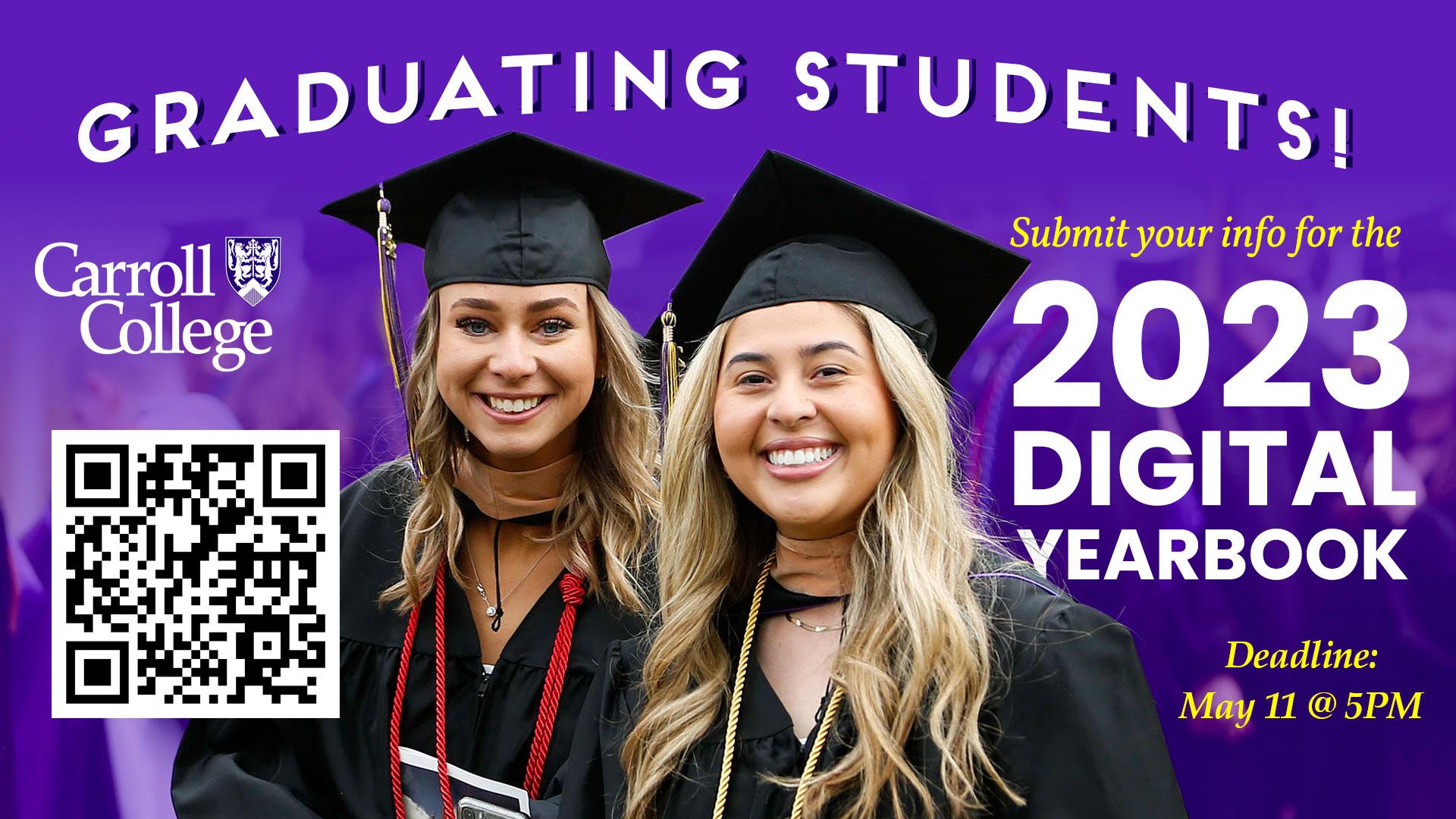 Graduation Digital Yearbook Deadline graphic
