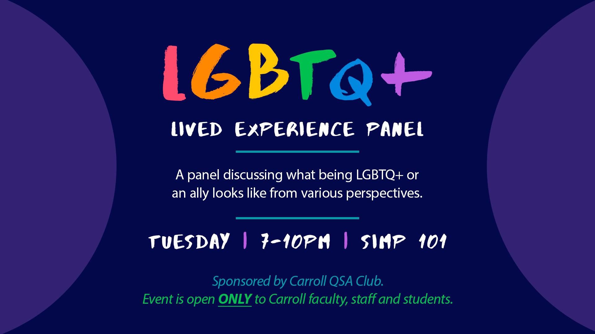 LGBTQ Lived Experience Panel Carroll College