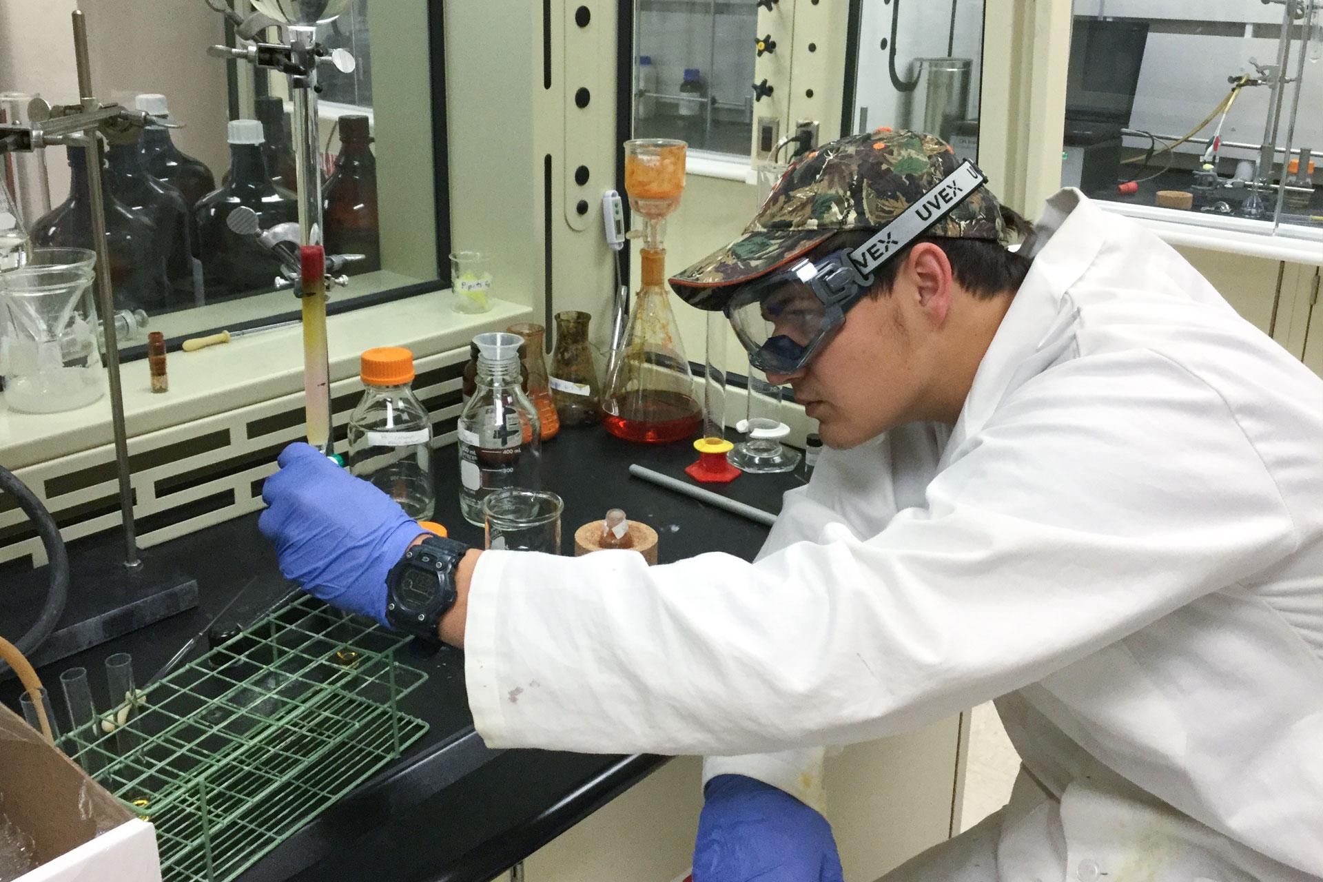 Image of Carroll Chemistry student Nate Burman who has received funding to conduct research.