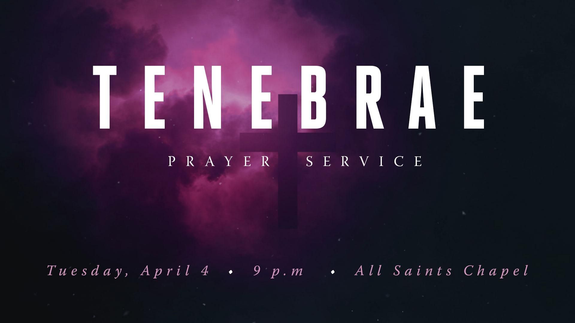 Tenebrae Prayer Service graphic