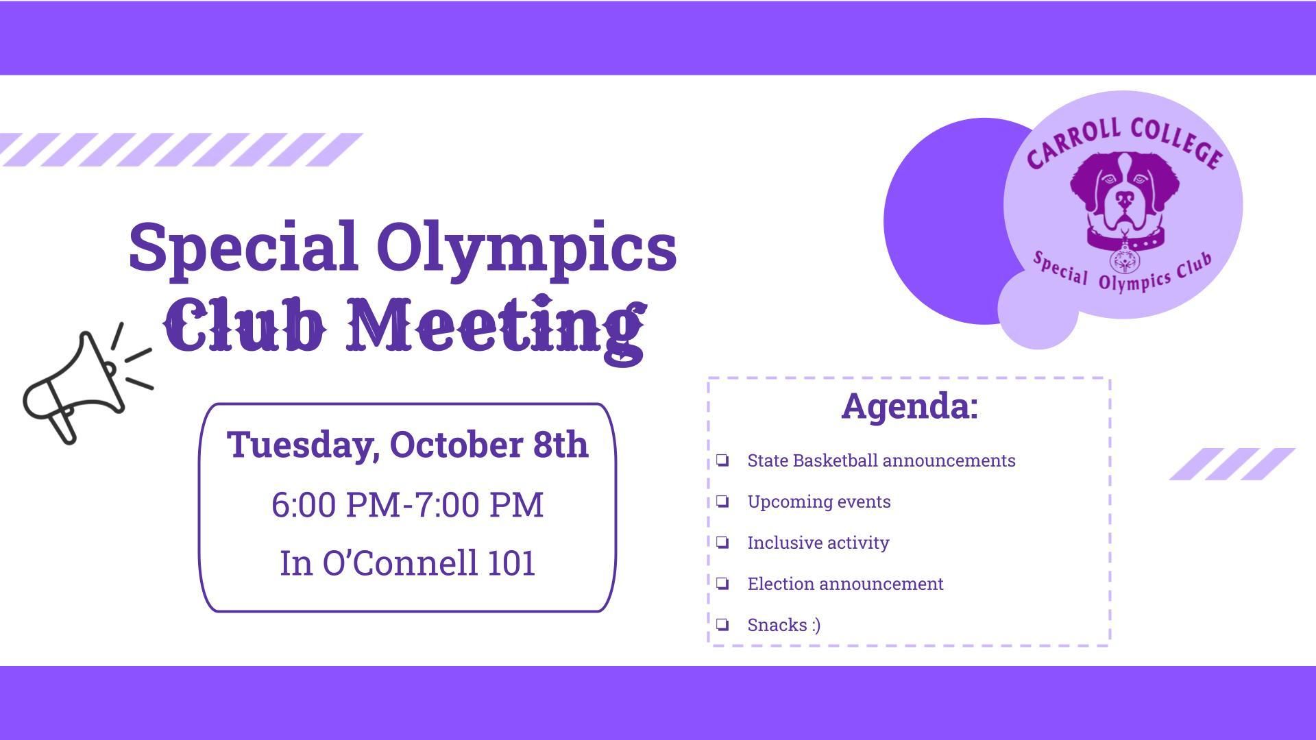 Special Olympics Meeting