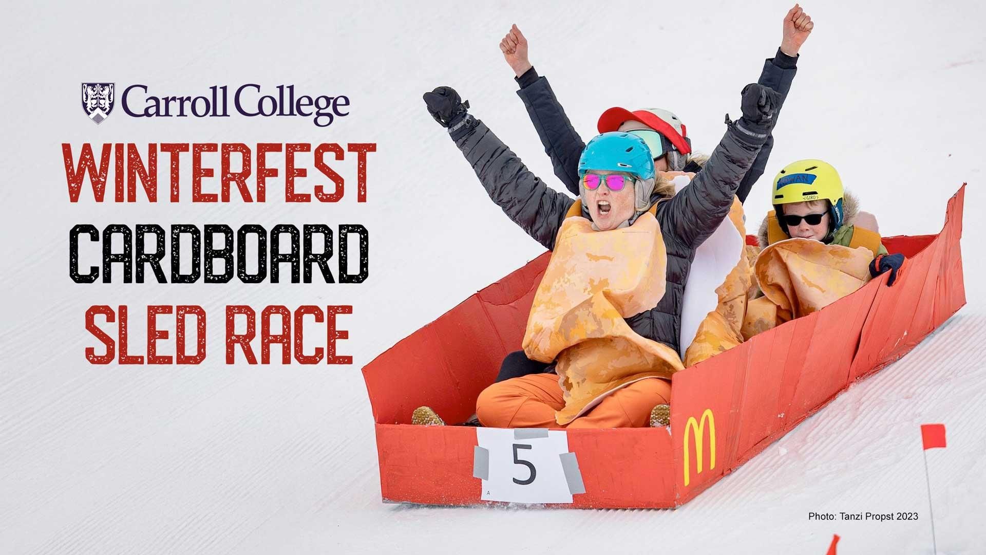 Winterfest Cardboard Sled Race