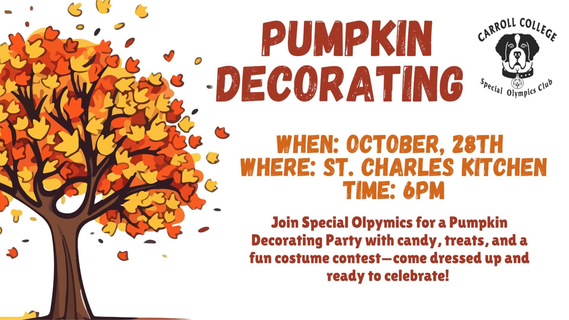 Special Olympics Pumpkin Decorating